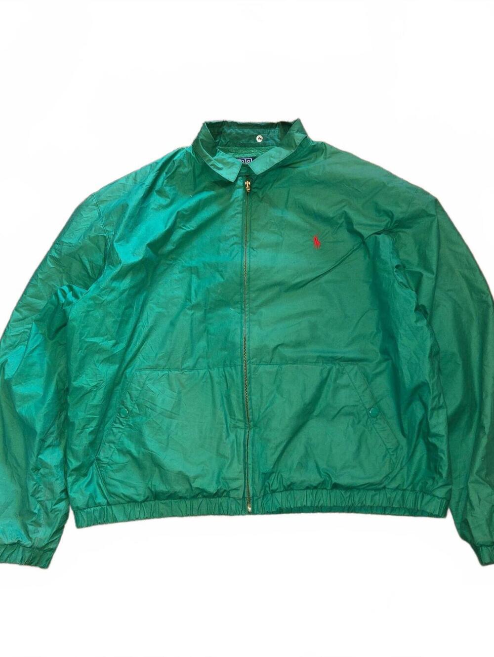 Vintage Polo Ralph Lauren Harrington Jacket Men's XL Fleece Lined Green 1980s